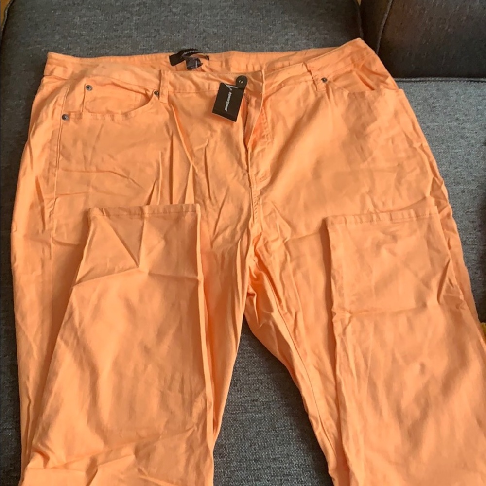 Orange skinny jean